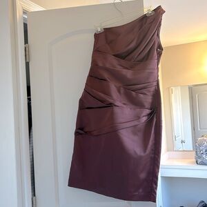 David’s bridal, size 6 purple red color.